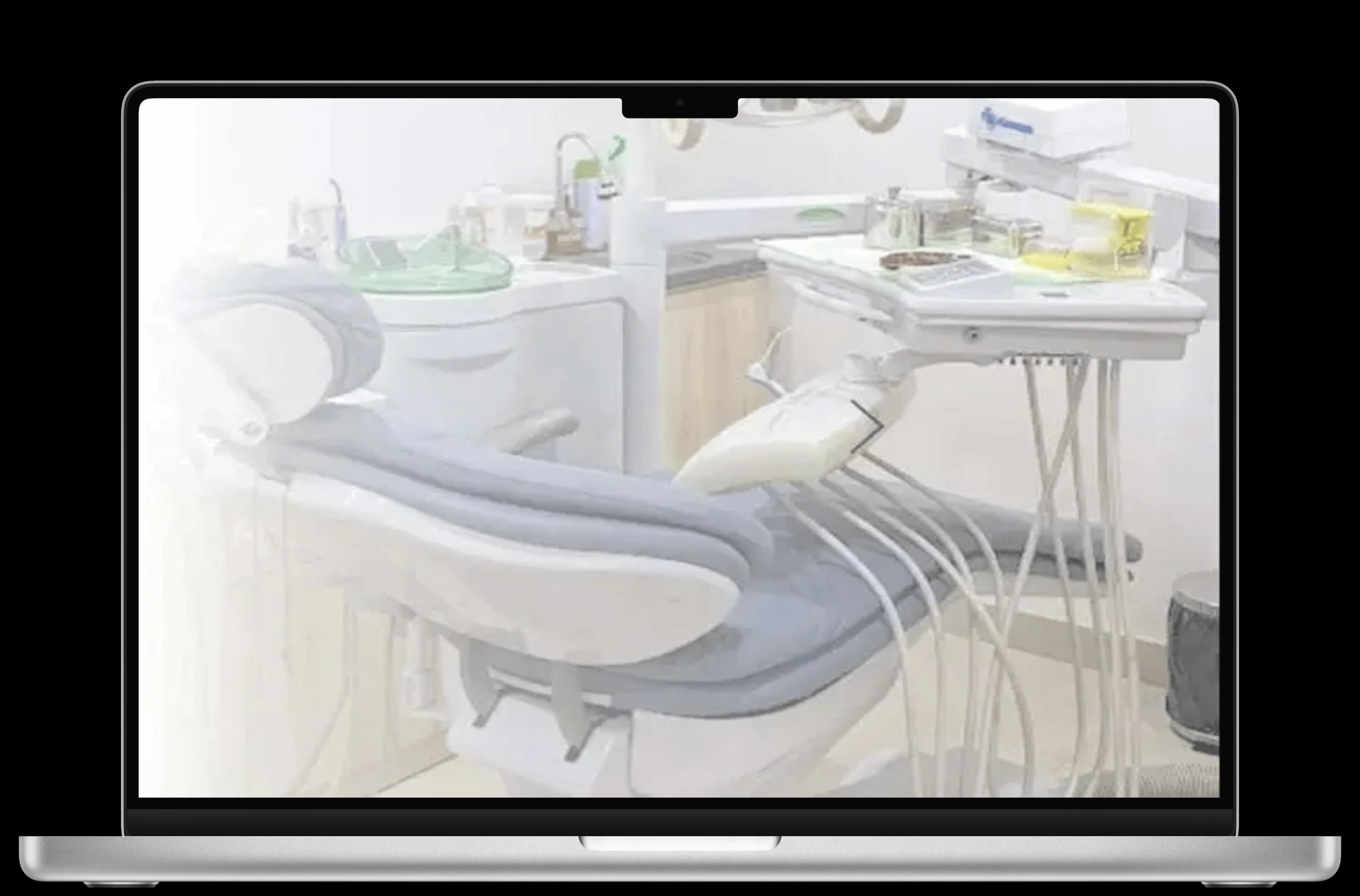 A dental chair setup in a modern clinic, showcasing the advanced medical equipment used for patient care.