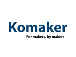 Logo of Komaker with the tagline 'For makers, by makers,' symbolizing collaborative creation