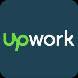 Logo of Upwork, representing freelance talent and global workforce connections.
